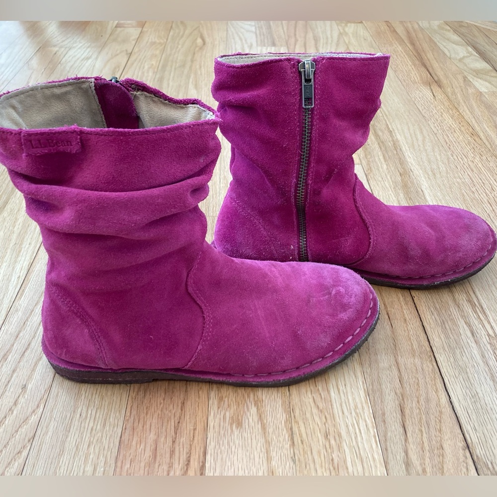 L.L. Bean Pink Suede Ankle Boots
